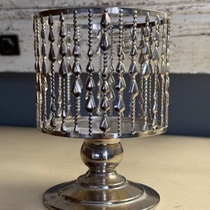 Bath & Body Works 3-Wick Pedestal Candle Holder‎ Beaded Teardrop